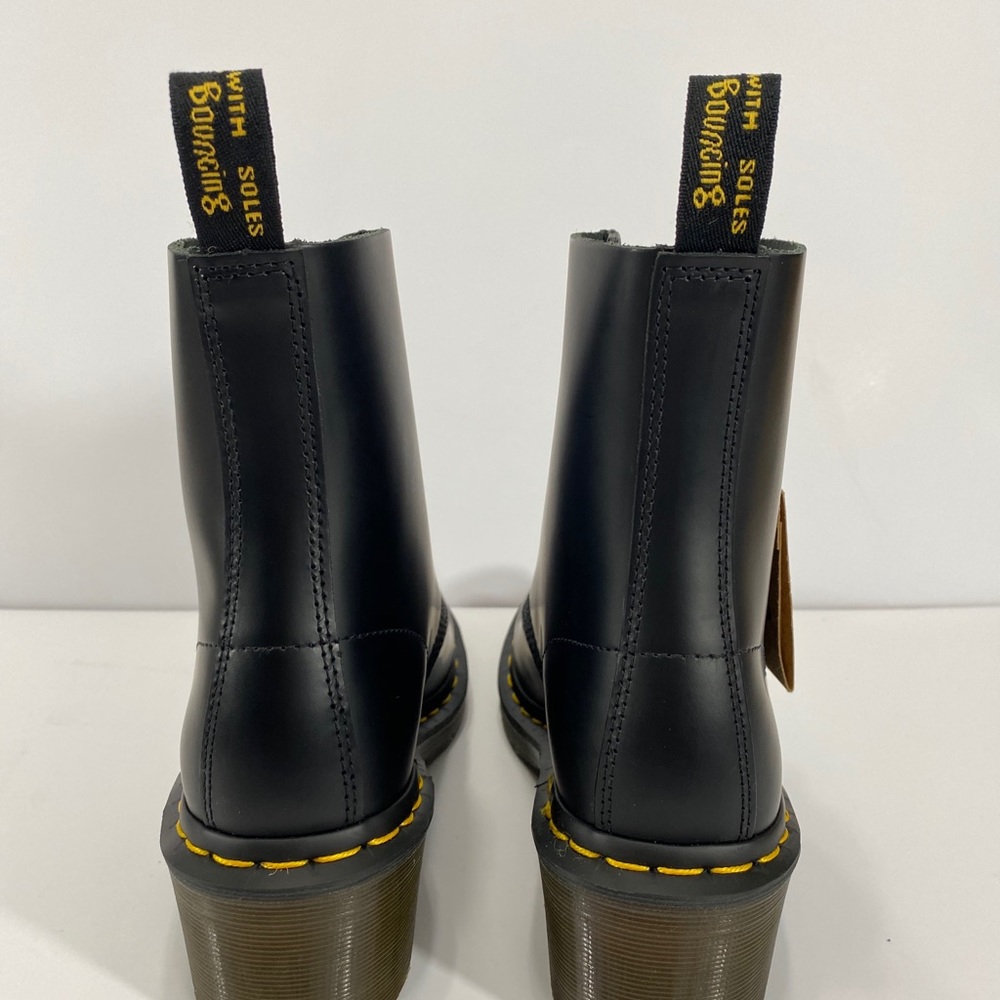 NEW DR MARTES CLEMENCY SMOOTH LEATHER HEED BOOTS - Picture 6 of 12